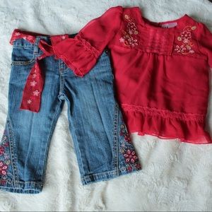 12M red matching set